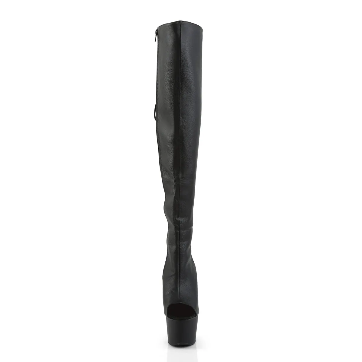 ADORE-3019 Pleaser Black Faux Leather Sexy Platform Shoes (Pole Dancing Heels)