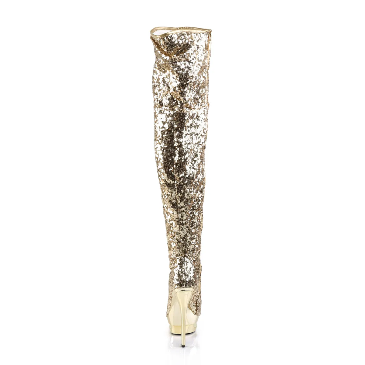 BLONDIE-R-3011 Pleaser Gold Sequins Sexy Platform Shoes (Pole Dancing Heels)