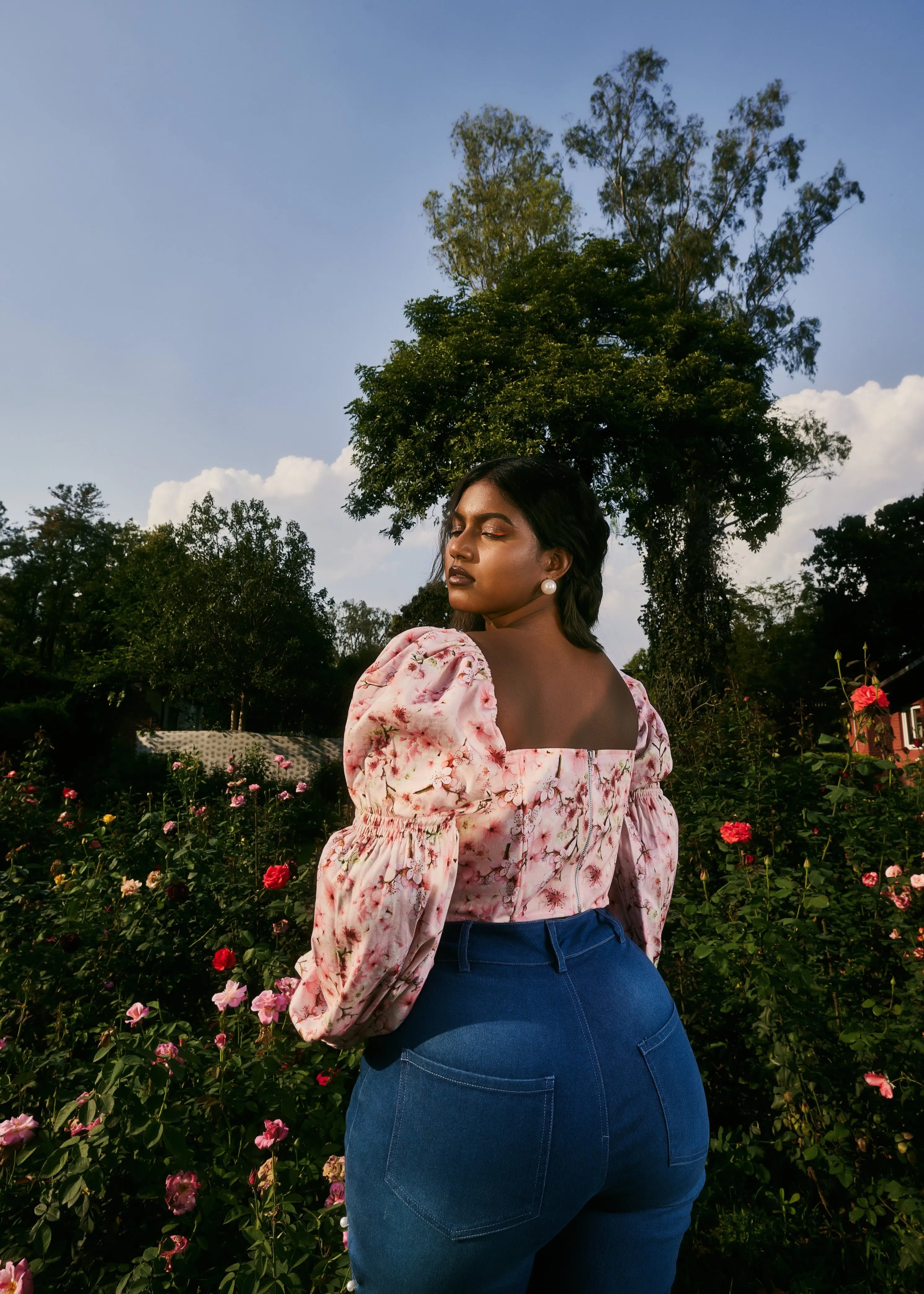 Calliope Pink Floral Print Corset CL