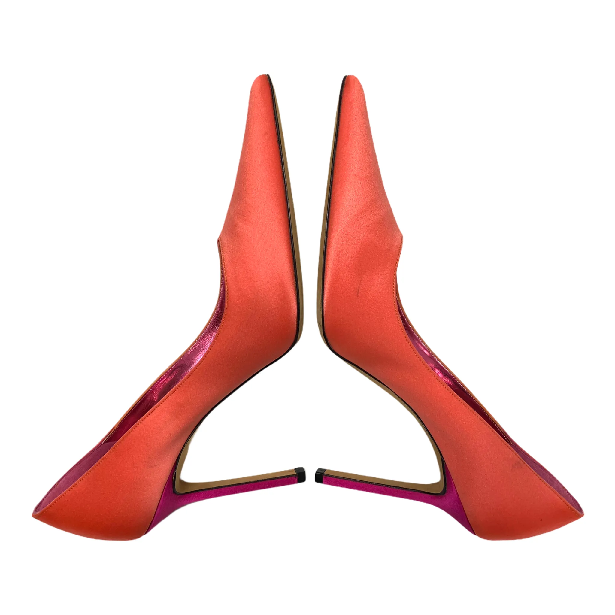 CHRISTIAN LACROIX TWO TONE SATIN POINTED PUMPS SIZES 39