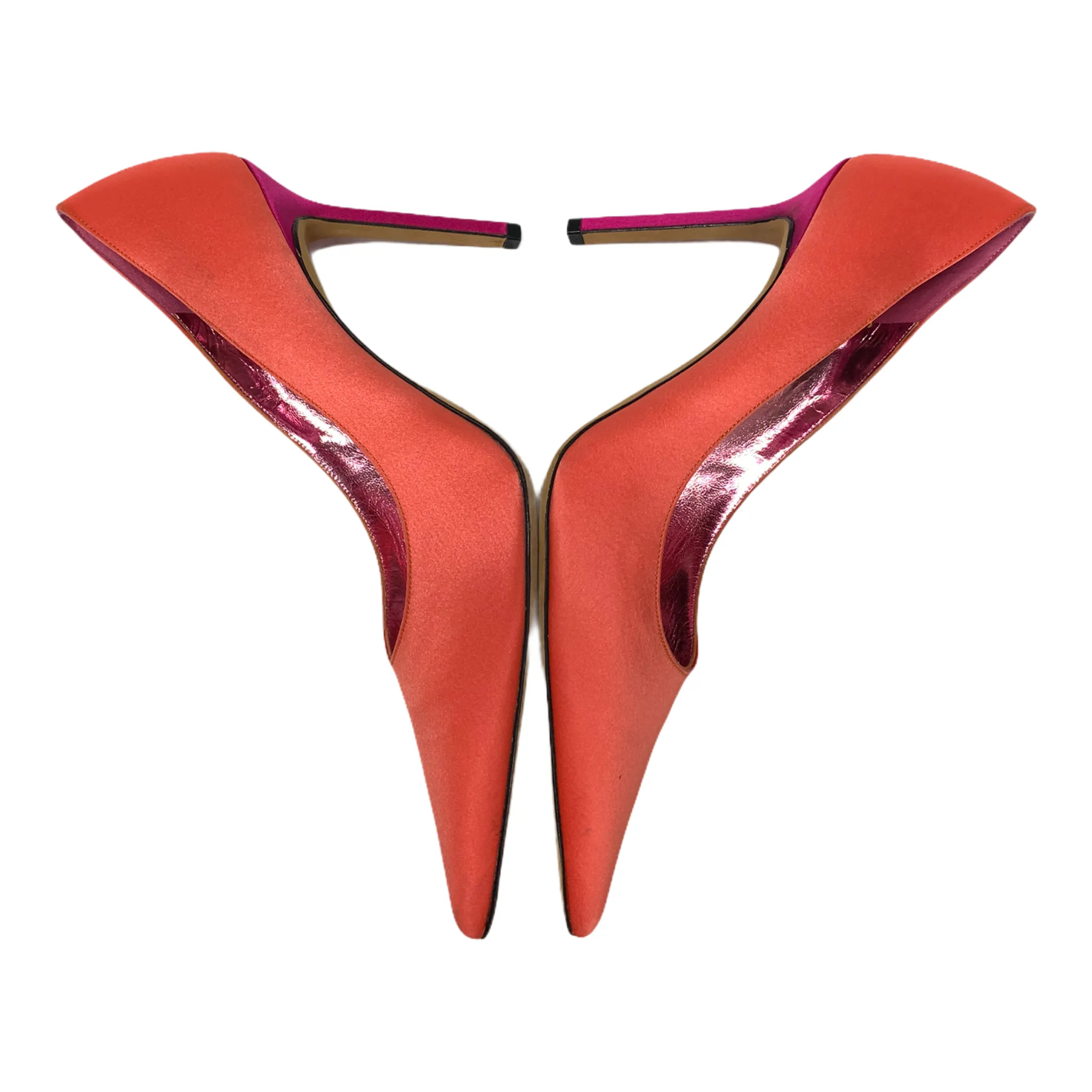 CHRISTIAN LACROIX TWO TONE SATIN POINTED PUMPS SIZES 39