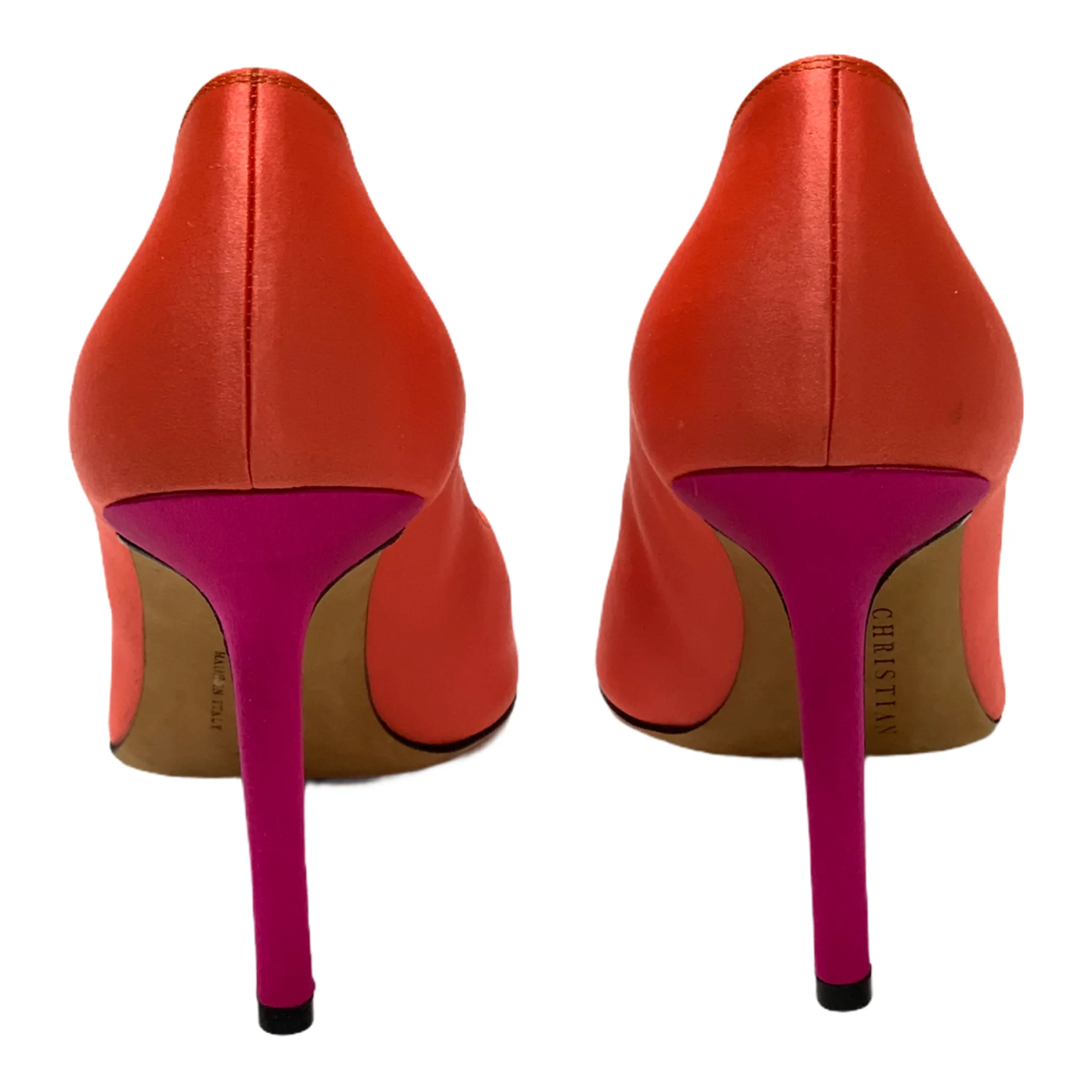 CHRISTIAN LACROIX TWO TONE SATIN POINTED PUMPS SIZES 39