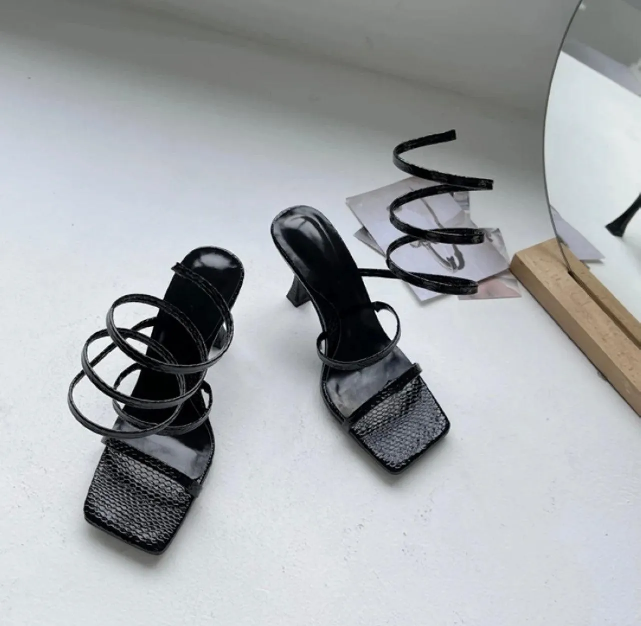 Cleo Coil Wrap Sandals