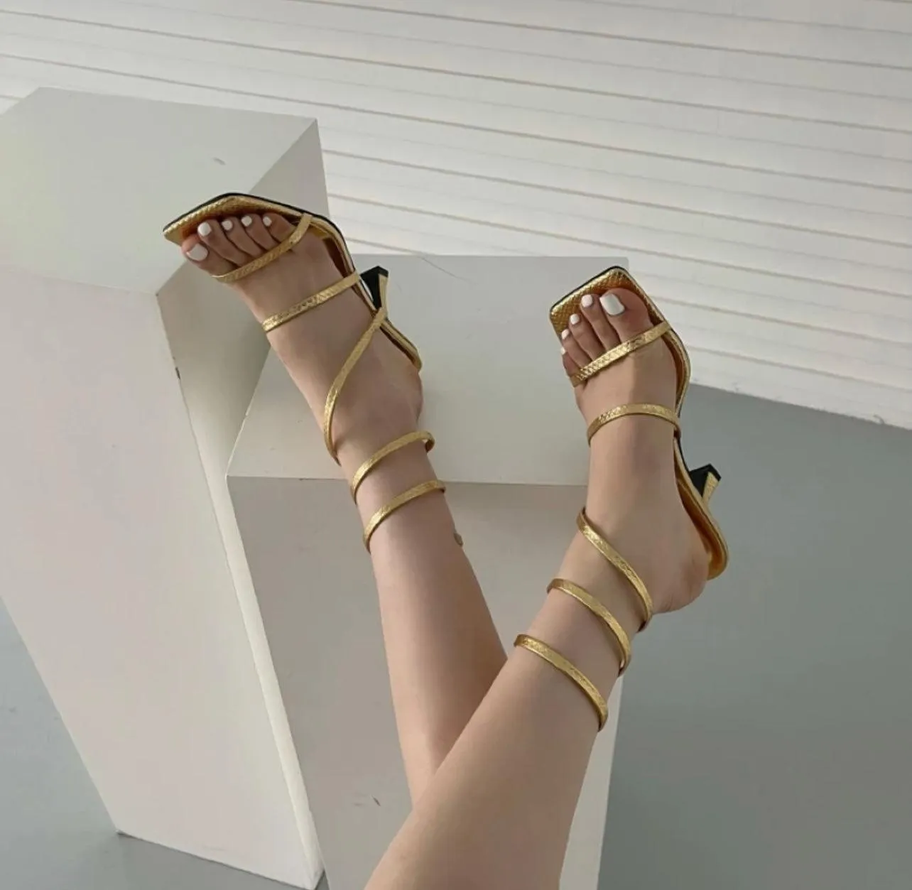 Cleo Coil Wrap Sandals