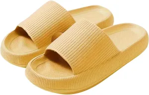 Clouds Womens Thick Memory Foam Slippers Unisex Lightweight House Slipper Non Slip Soft Cushioned Thick Sole Open Toe Bathroom Shower Shoes