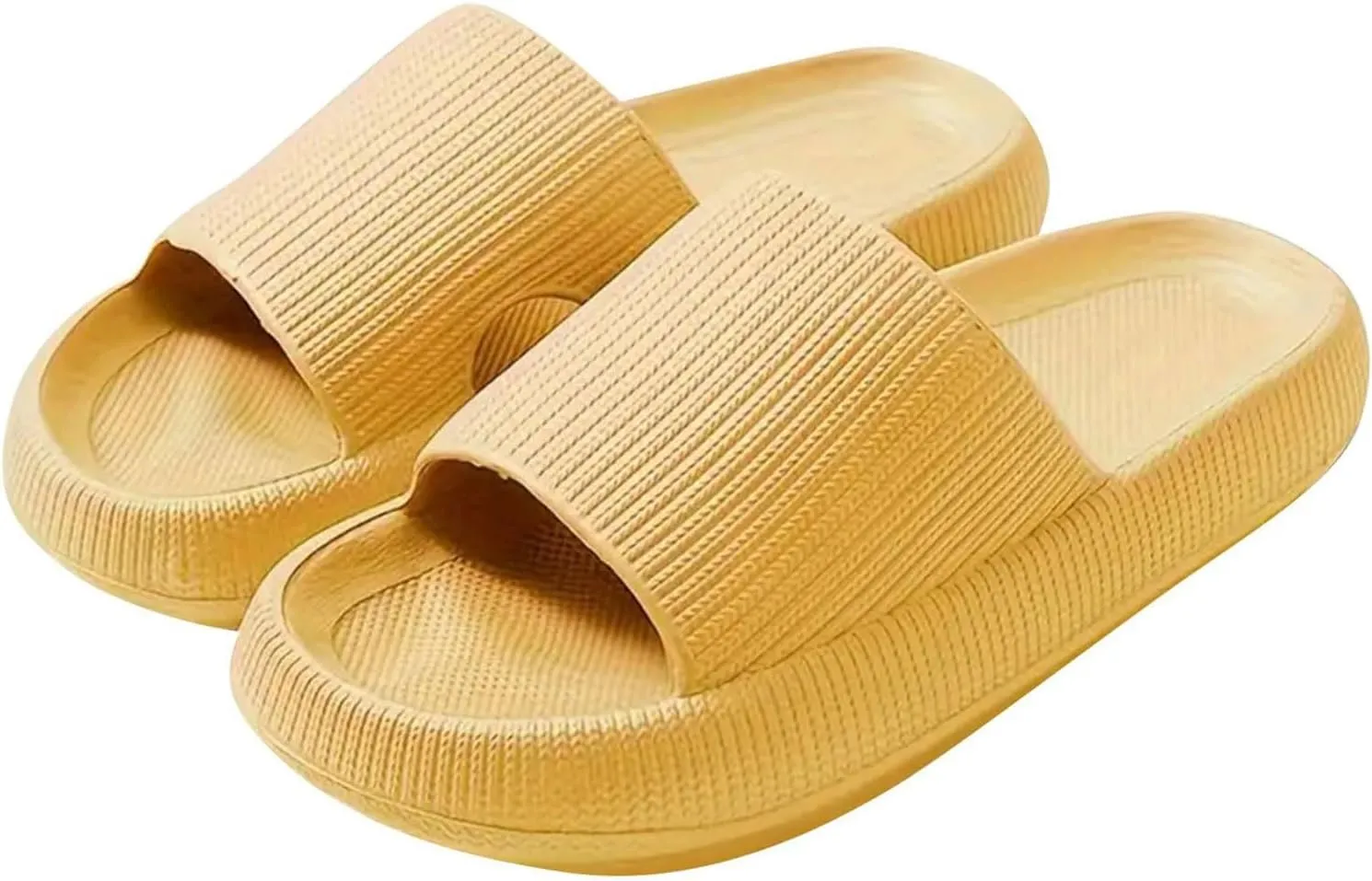 Clouds Womens Thick Memory Foam Slippers Unisex Lightweight House Slipper Non Slip Soft Cushioned Thick Sole Open Toe Bathroom Shower Shoes