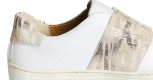 Commuter slip-on sneakers in white & sand katrin zebra