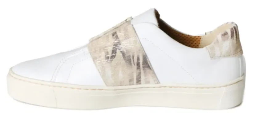 Commuter slip-on sneakers in white & sand katrin zebra