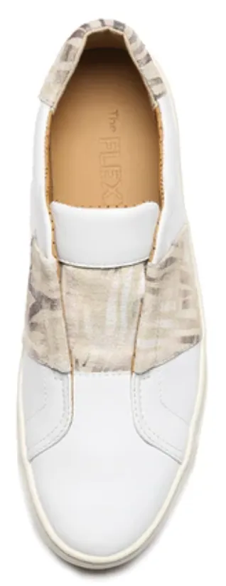 Commuter slip-on sneakers in white & sand katrin zebra