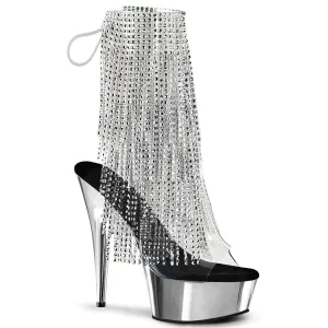 DELIGHT-1017RSF Pleaser Clear/Silver Sexy Platform Shoes (Pole Dancing Heels)