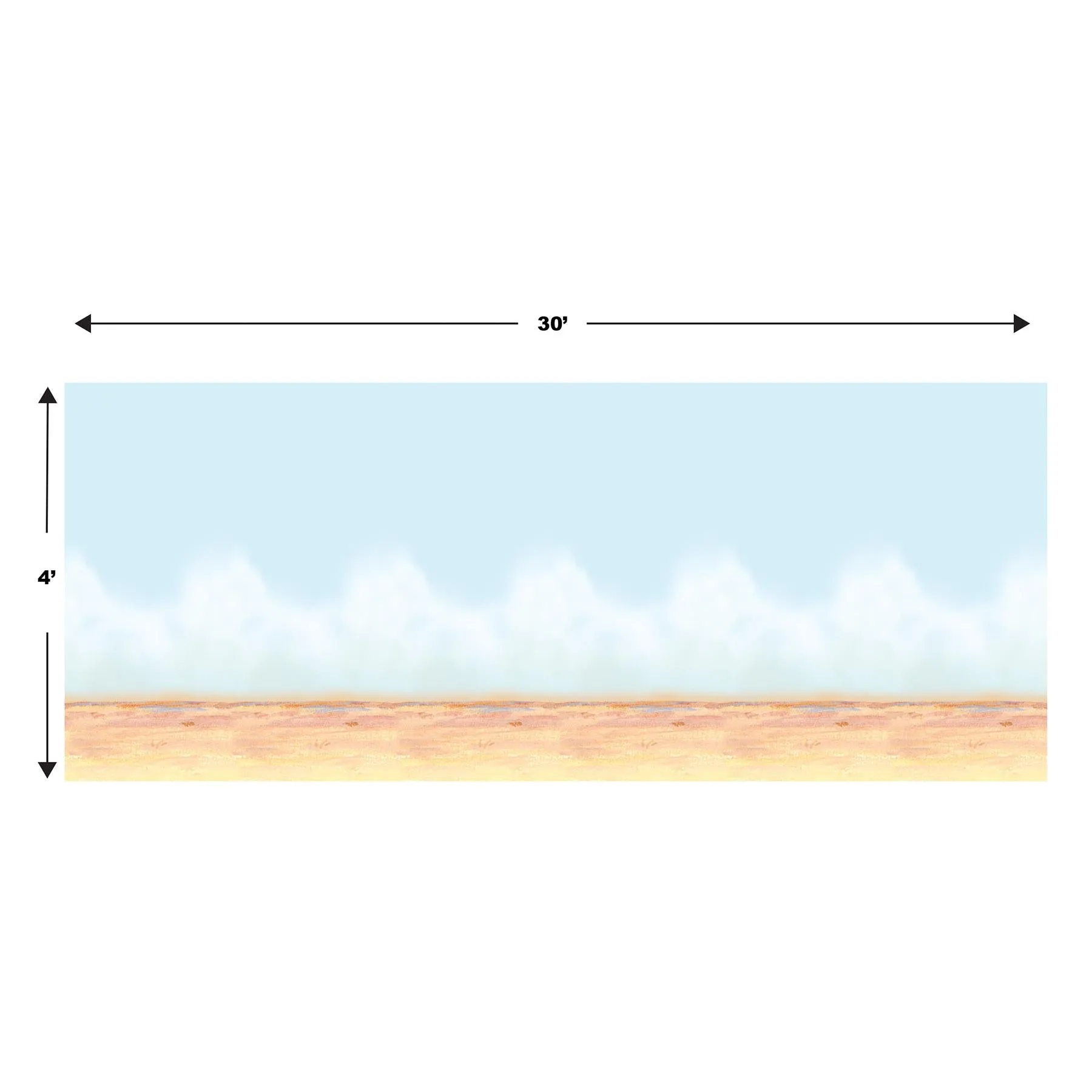 Desert Sky & Sand Party Backdrop