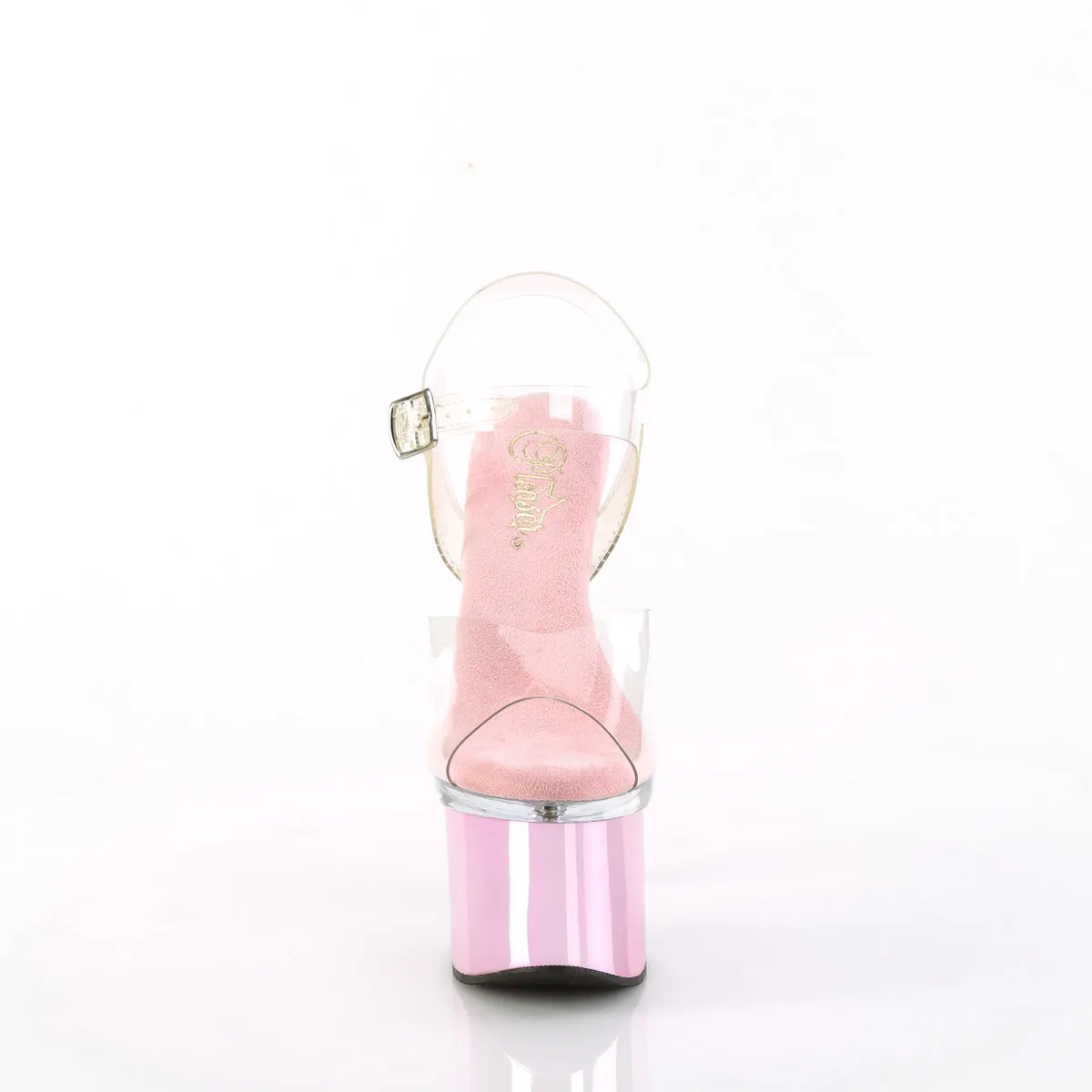 ESTEEM-708 Pleaser Clear/Baby Pink Sexy Platform Shoes (Pole Dancing Heels)