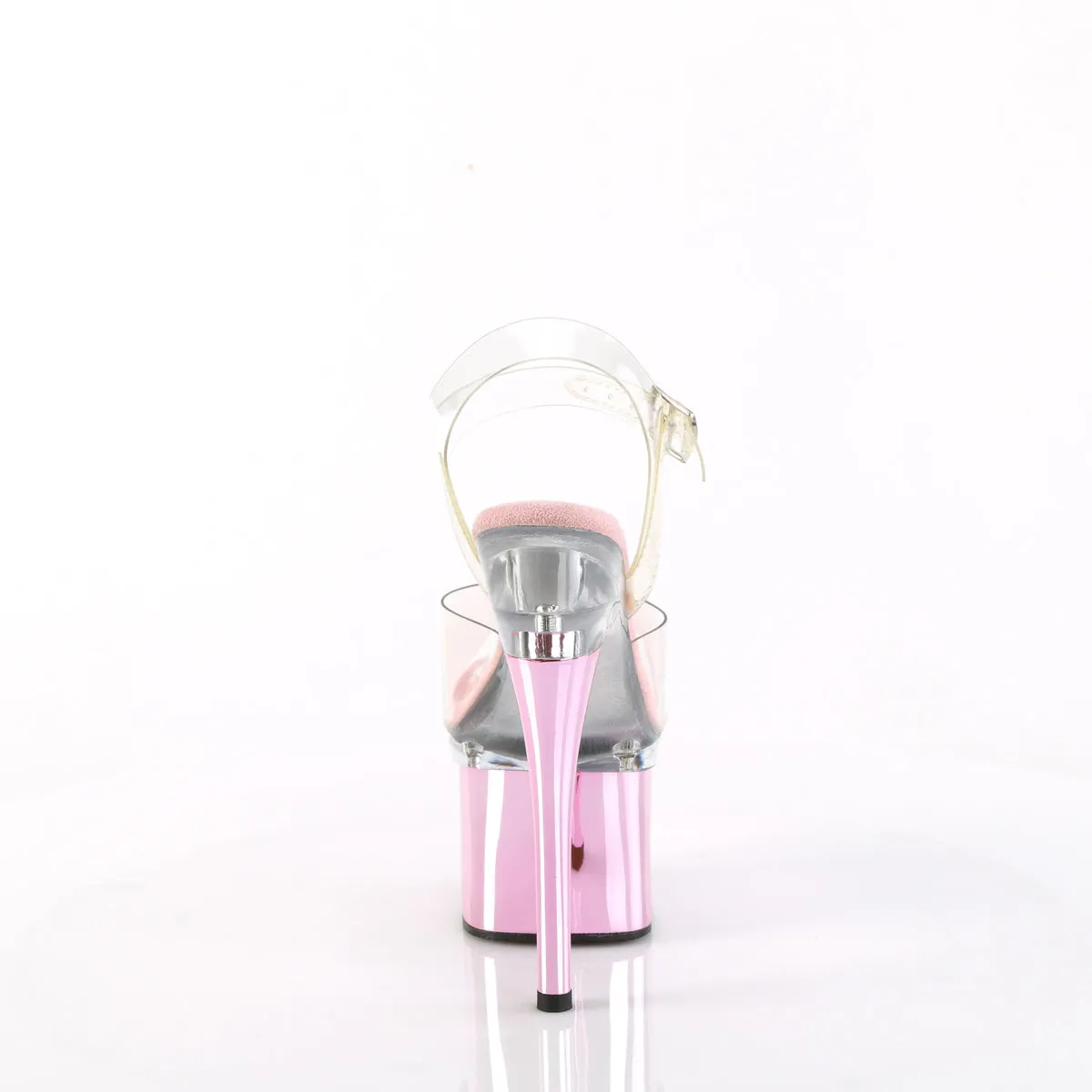 ESTEEM-708 Pleaser Clear/Baby Pink Sexy Platform Shoes (Pole Dancing Heels)