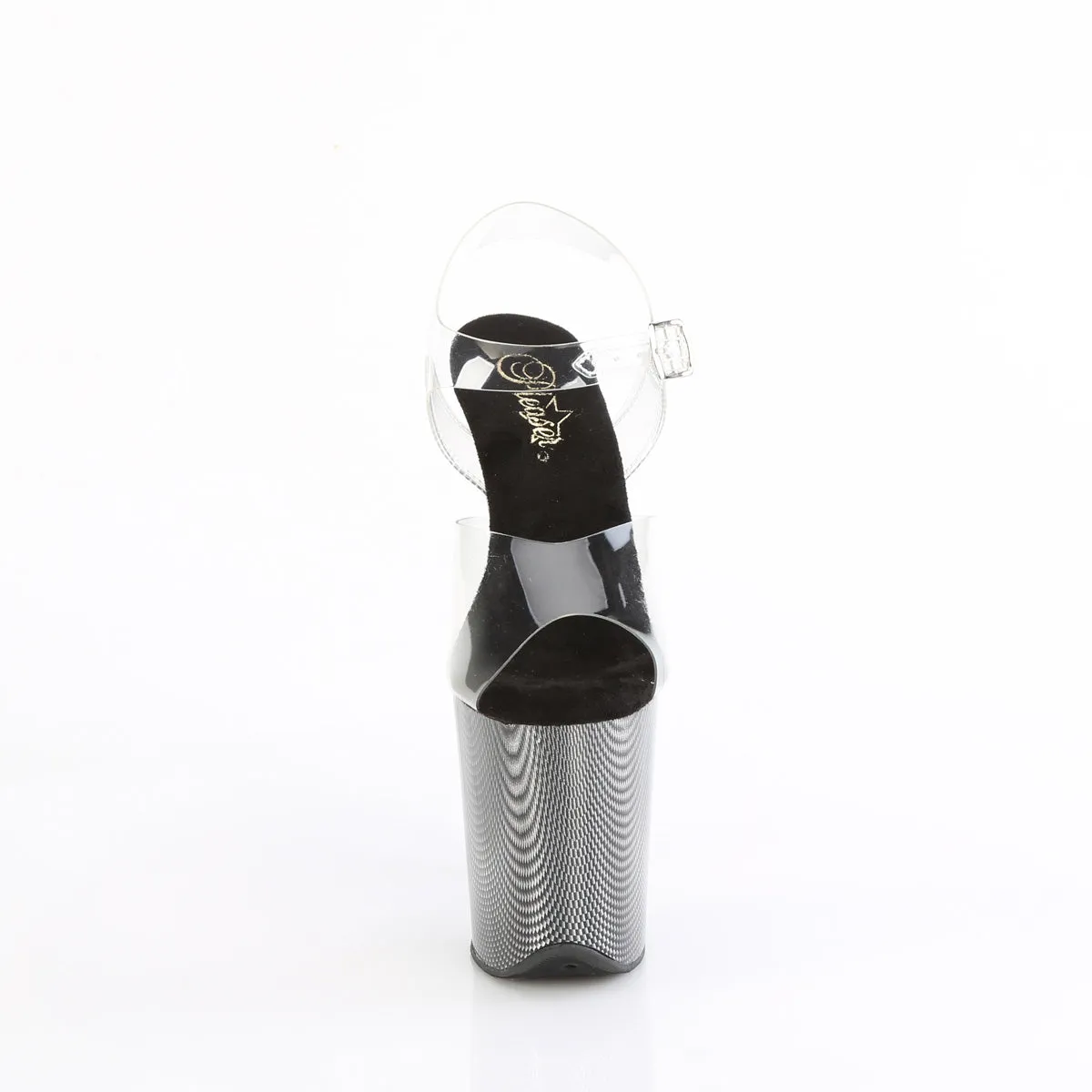 FLAMINGO-808HCP Pleaser Clear/Black Sexy Platform Shoes (Pole Dancing Heels)