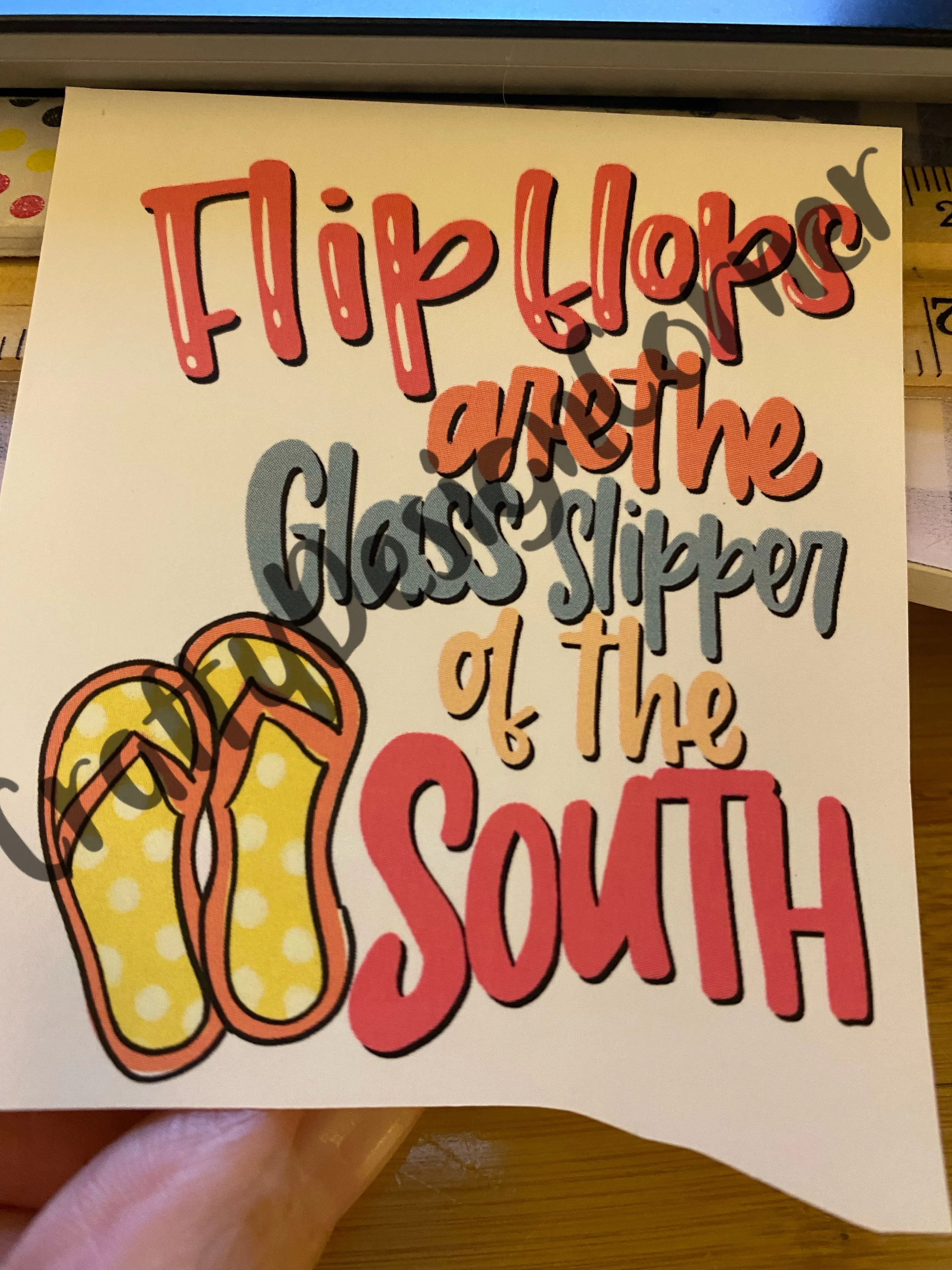Flip flops are the Glass Slipper of the South Clear WATER SLIDE