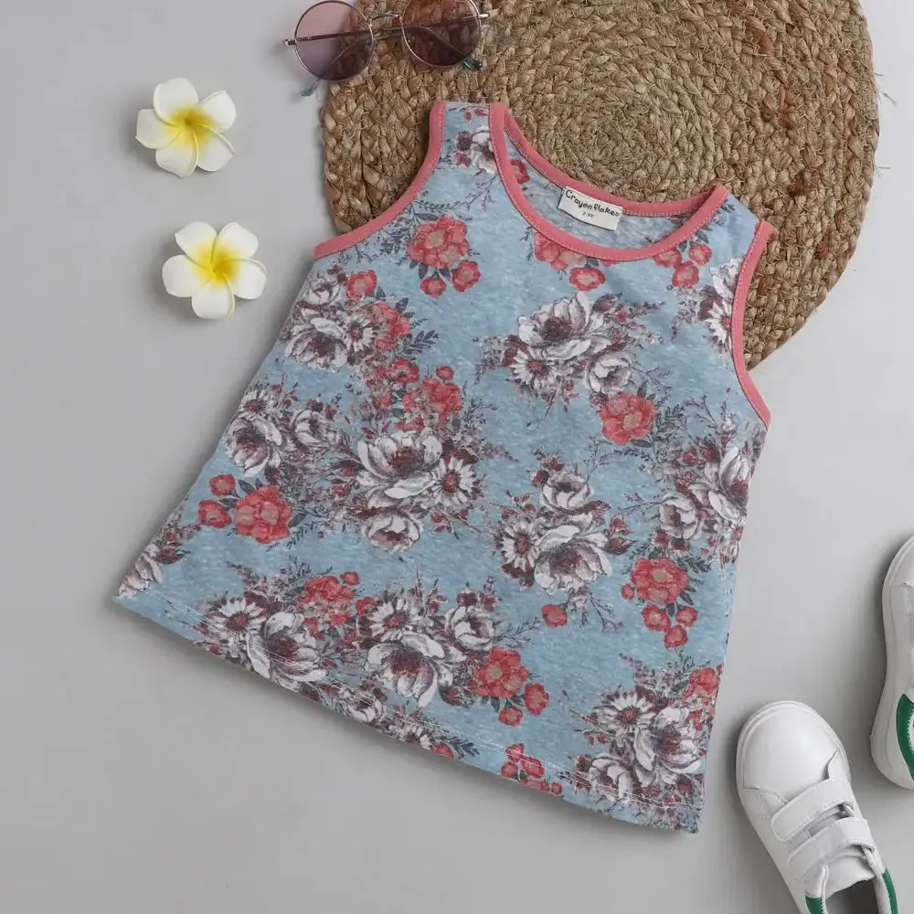 Floral Printed Sleeveless Top