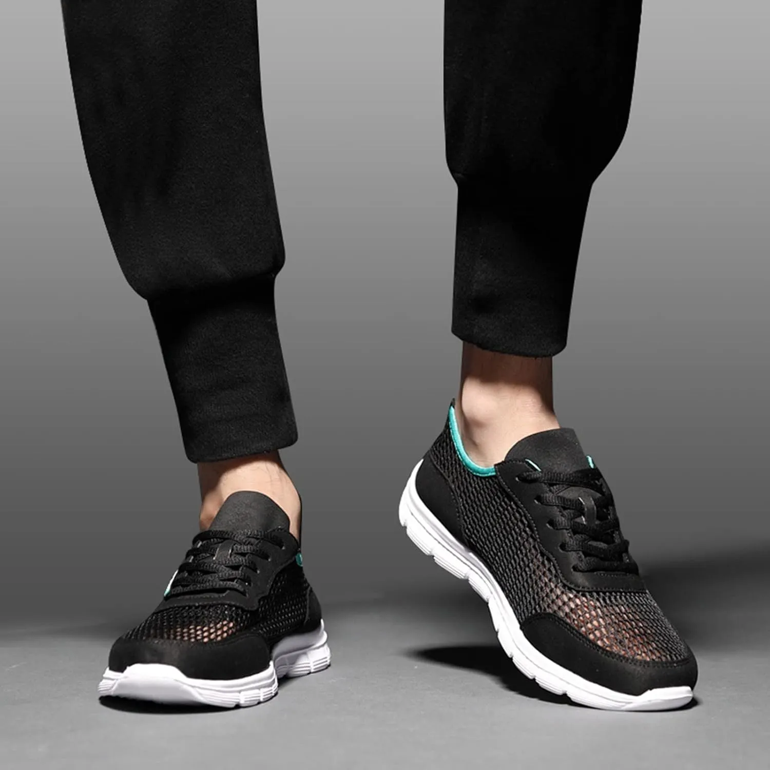Grounded Footwear for Men Comfortable Breathable Stretch Canvas Slip on Sneaker Men's Breathable Barefoot Shoes