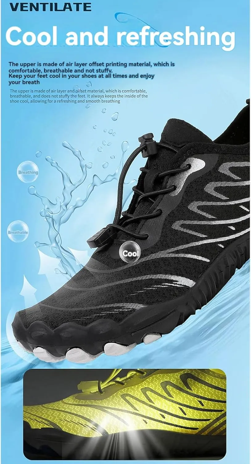 Hike Barefoot Shoes for Women Men Wide Toe Box Breathable & Non-Slip Athletic Footwear Healthy Waterproof Trail Running Minimalist Zero Drop Outdoor Cross-Trainer Fashion Sneakers