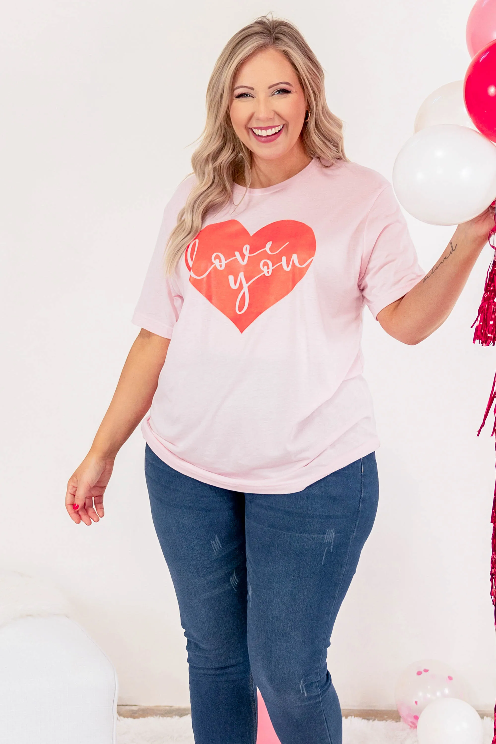 I Love You Tee, Pink