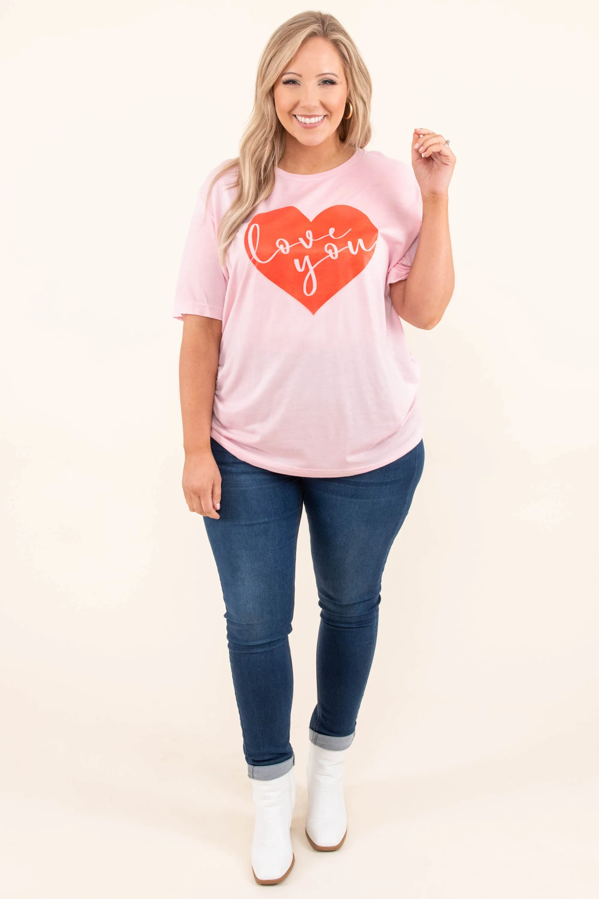 I Love You Tee, Pink
