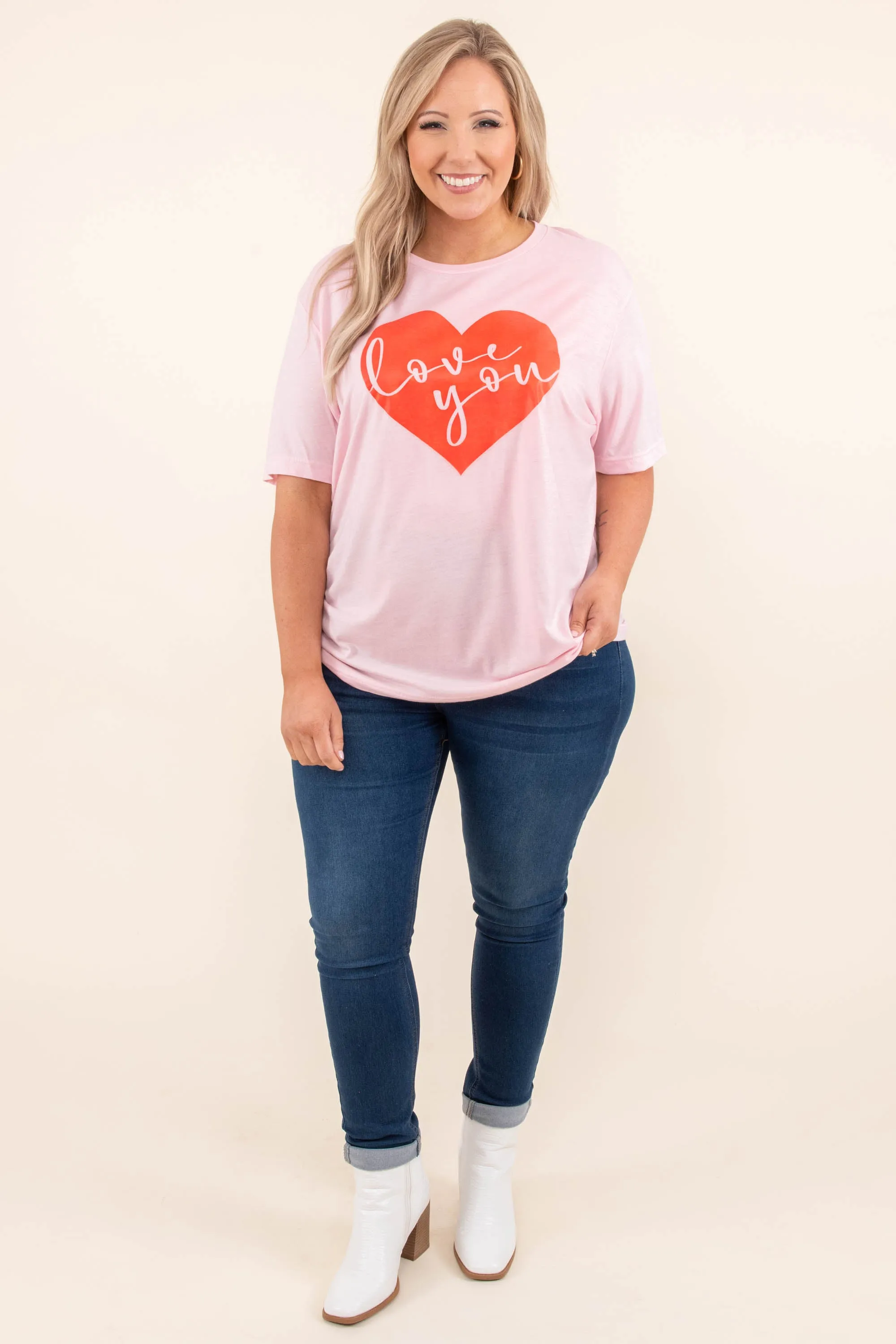 I Love You Tee, Pink