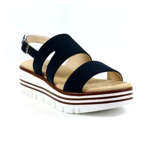 Jocelyn Navy Wedge Sandals