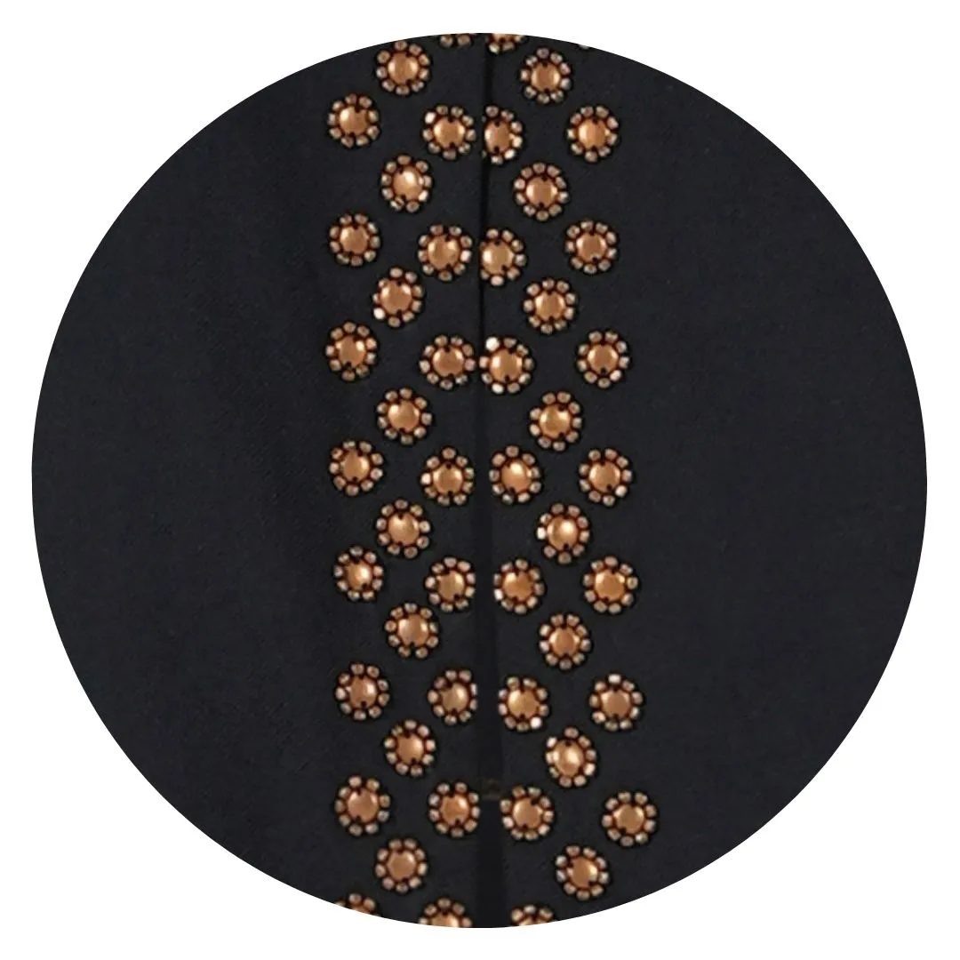 Jupe longue camel à sequins dorés BLING