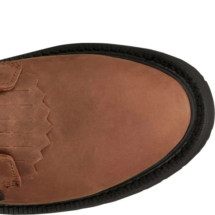 Justin Aged Brown 8" Lace-Up Round Toe Work Boots for Men