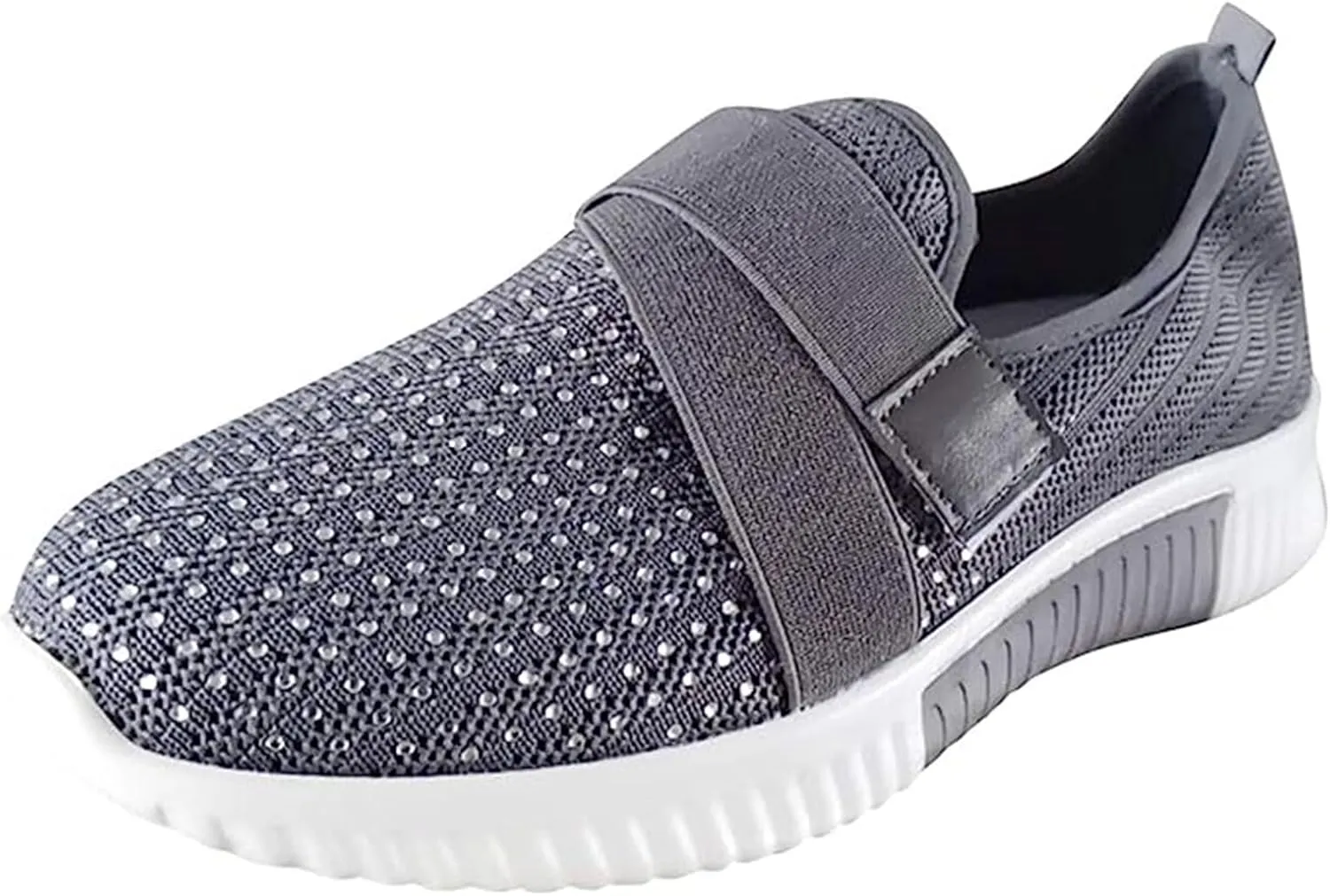 Ladmiple Walking Shoes Women Comfort Slip On Sneakers Arch Support Non Slip Casual Tennis Workout Gym Running Shoes