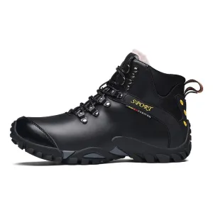LeatherFur - Lace-Up Winter Boots with Faux Fur by The Nevermore