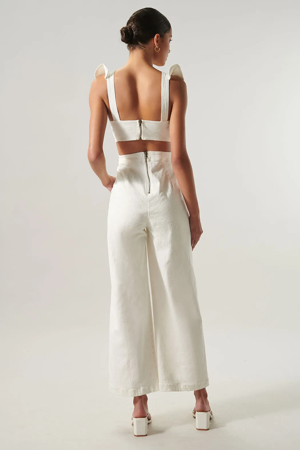 Lucki Denim Back Cut Out Jumpsuit