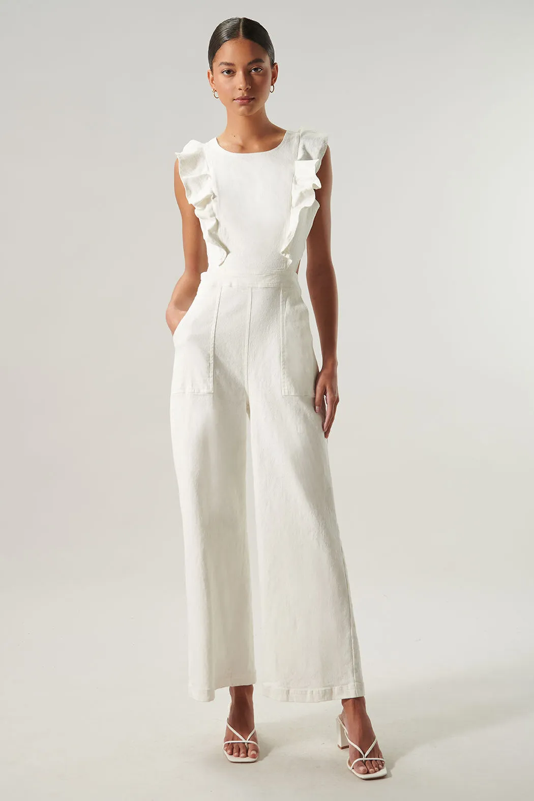 Lucki Denim Back Cut Out Jumpsuit