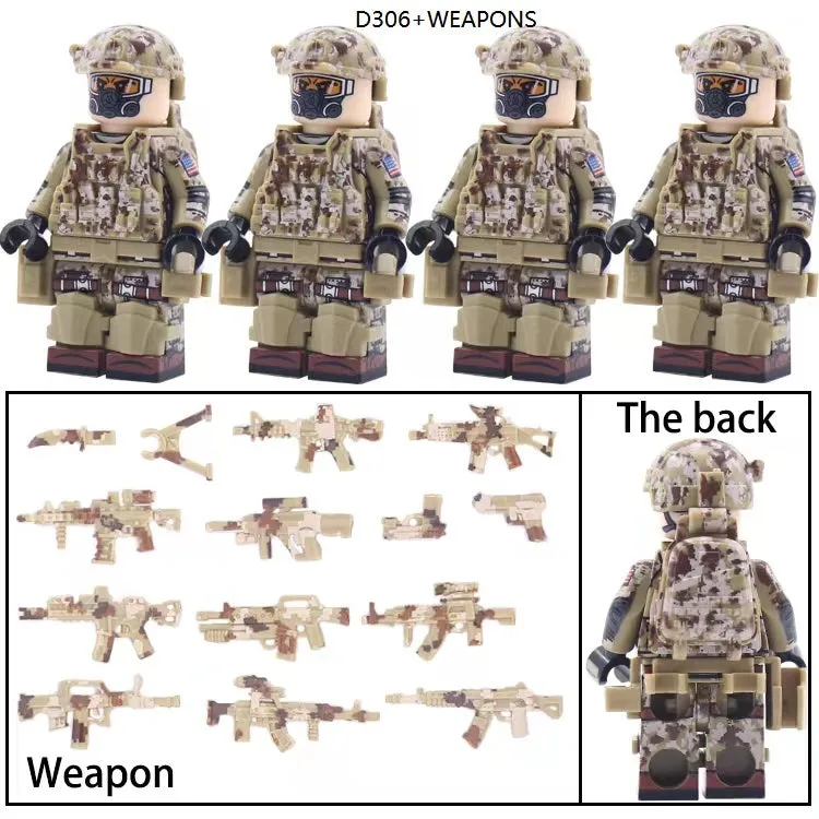 Marine Recon Desert Fire Team - Elite 4-Man Tactical Team - Mil-Blox