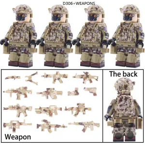 Marine Recon Desert Fire Team - Elite 4-Man Tactical Team - Mil-Blox