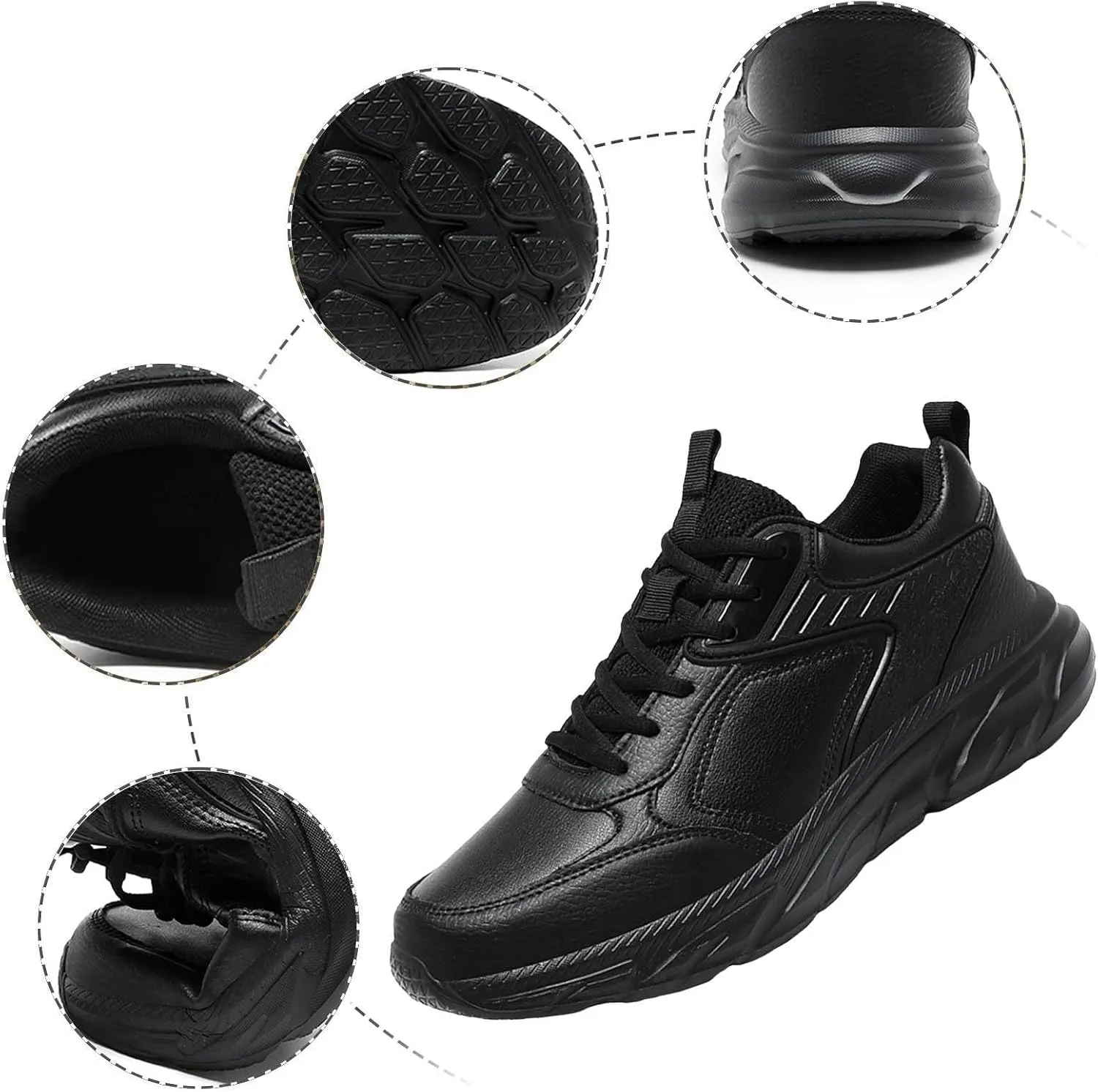 Men's Classic Casual Jogging Sneakers Portable Non Slip Fitness Workout Shoe Breathable Diabetic Shoes for Men