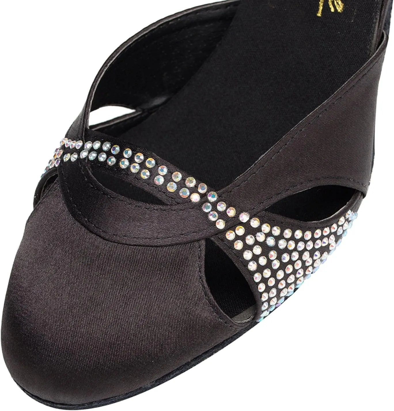Minishion Women's TH157 Round Toe Satin Wedding Ballroom Latin Taogo Dance Pumps Shoes