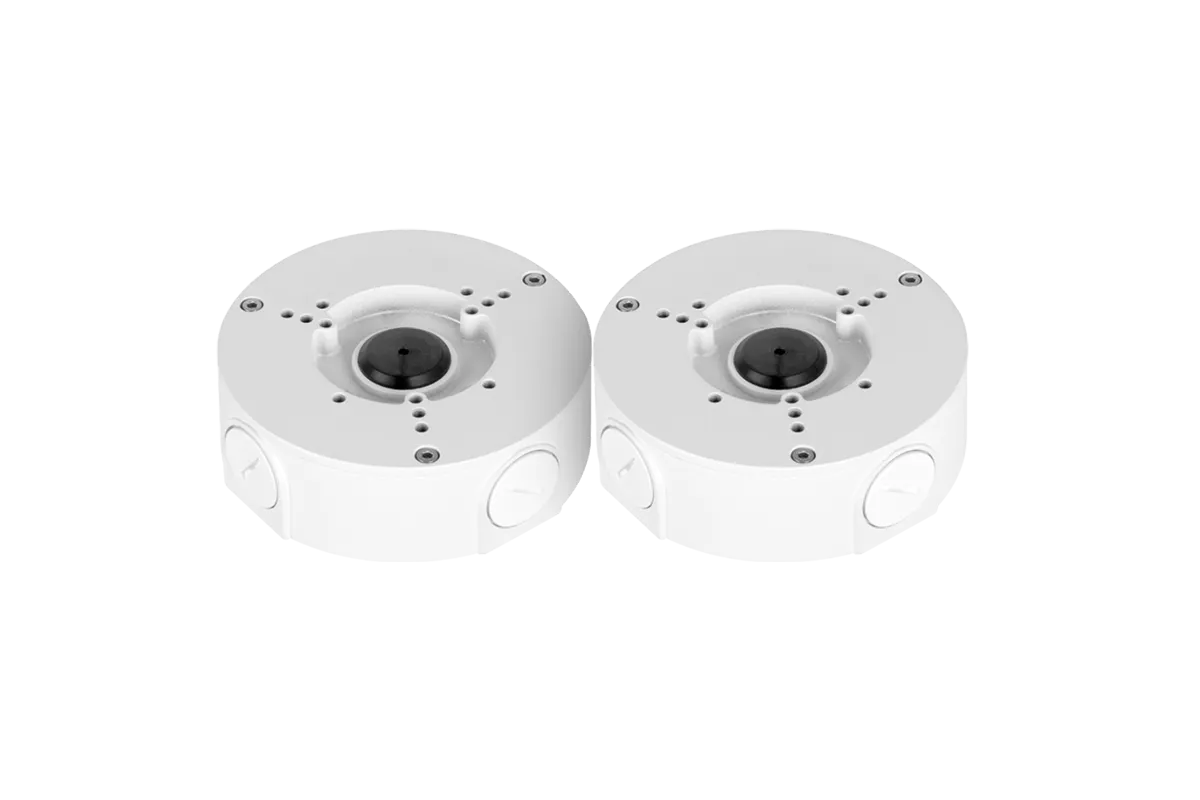 Outdoor Round Junction Box for 3 Screw Base Cameras (Metal)
