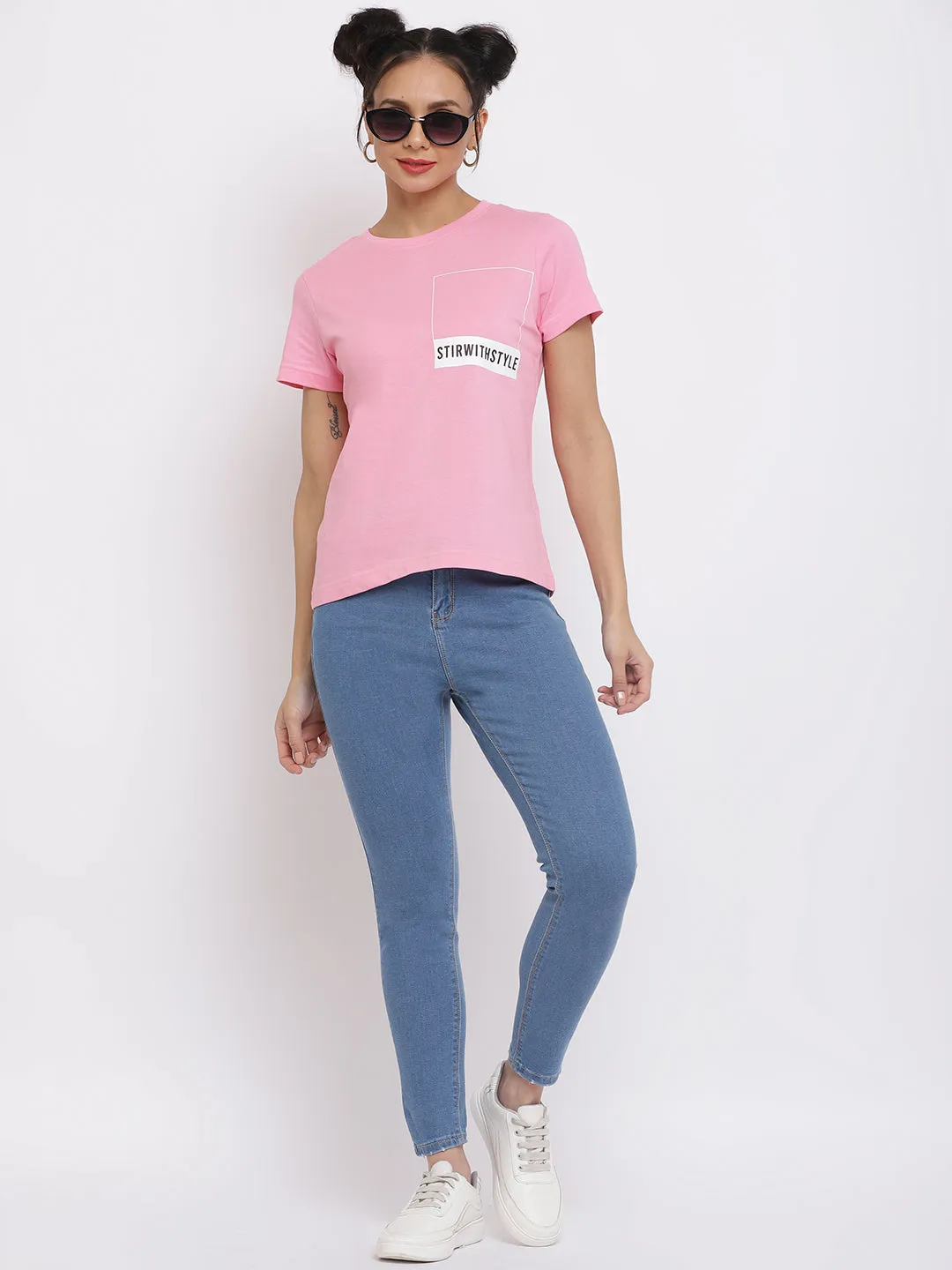Pink Pantone Cotton T-shirt