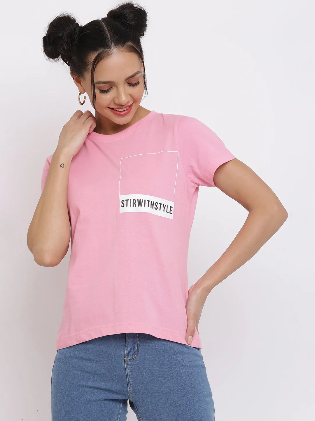 Pink Pantone Cotton T-shirt