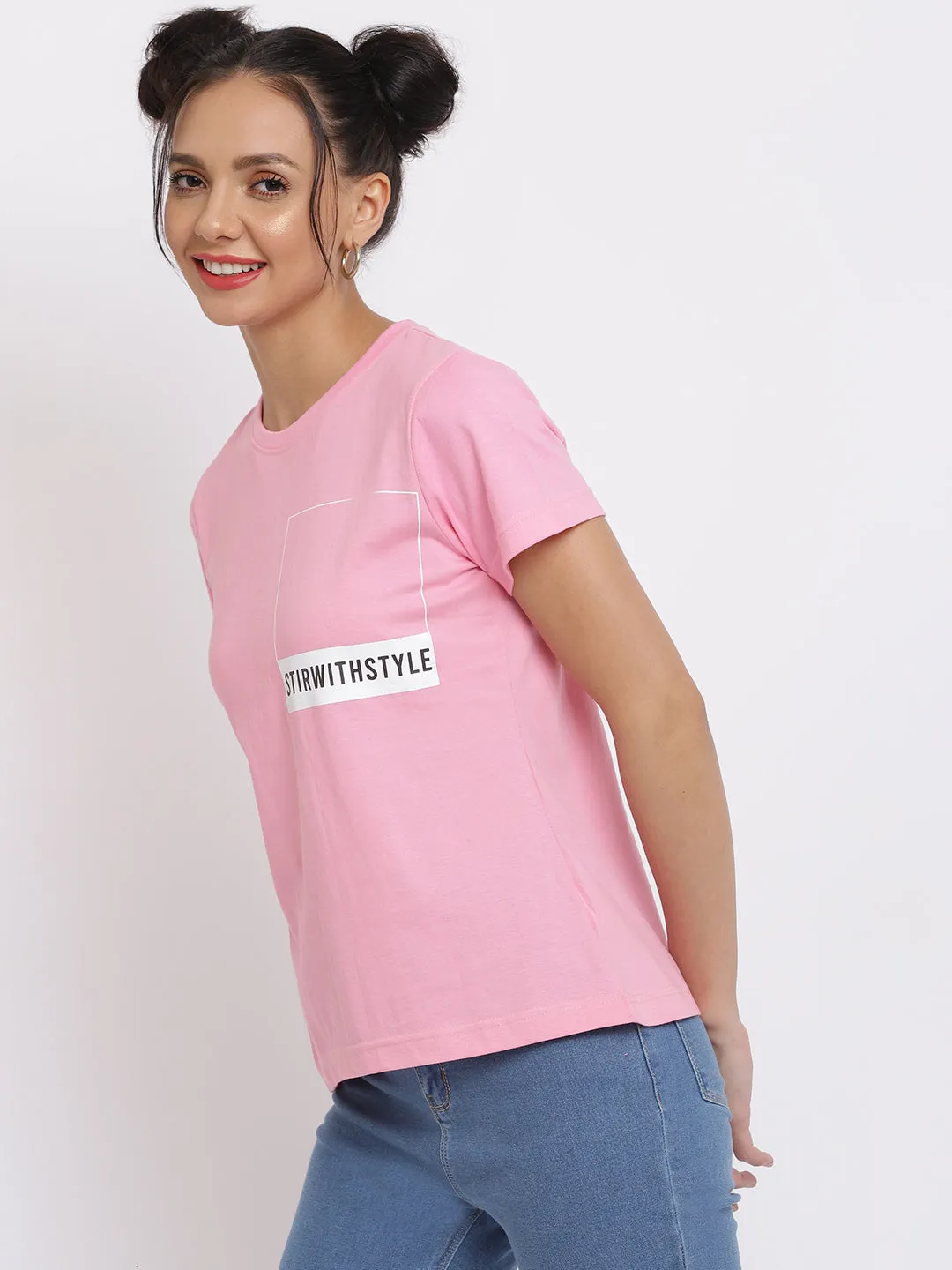 Pink Pantone Cotton T-shirt