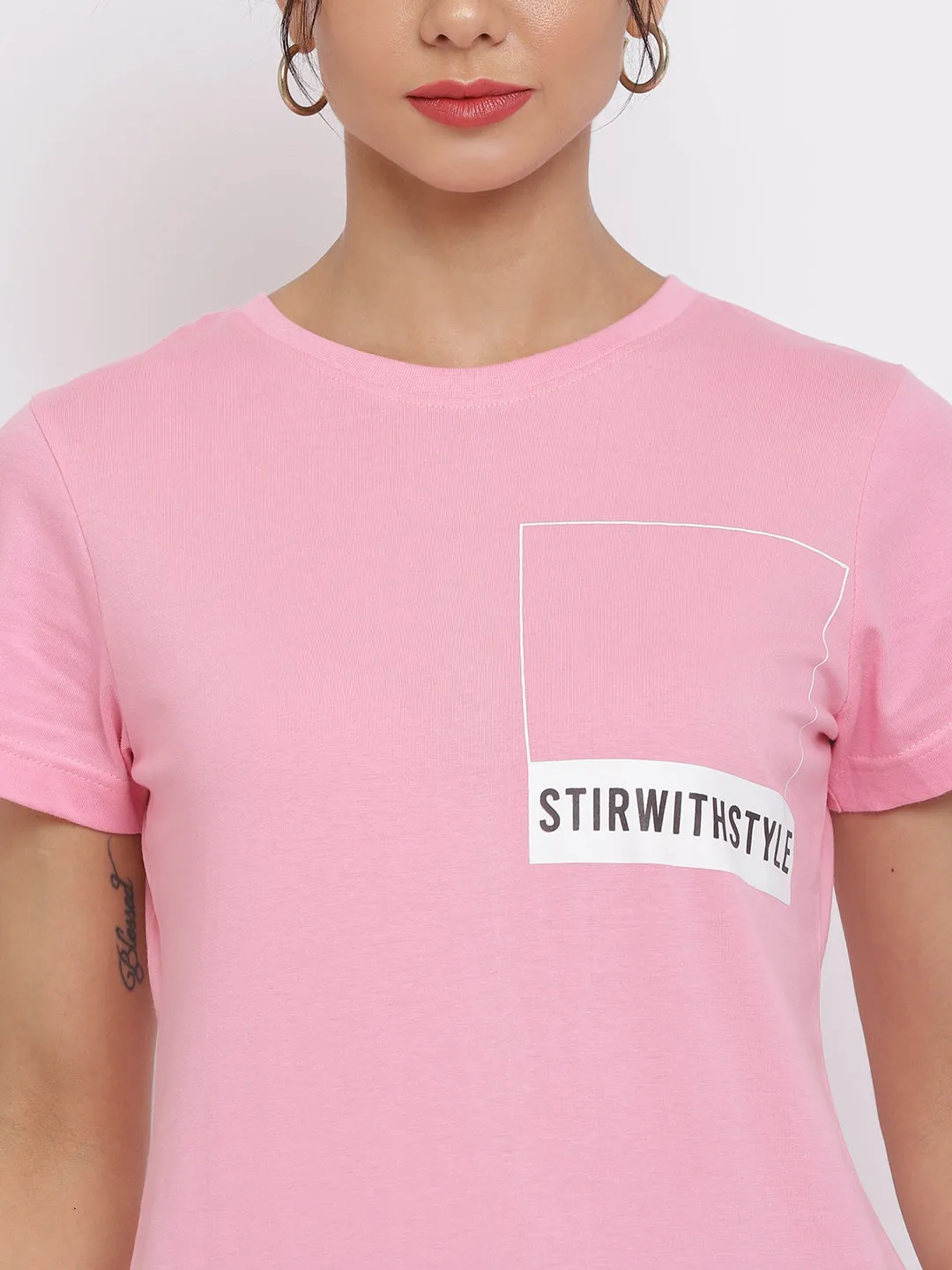 Pink Pantone Cotton T-shirt
