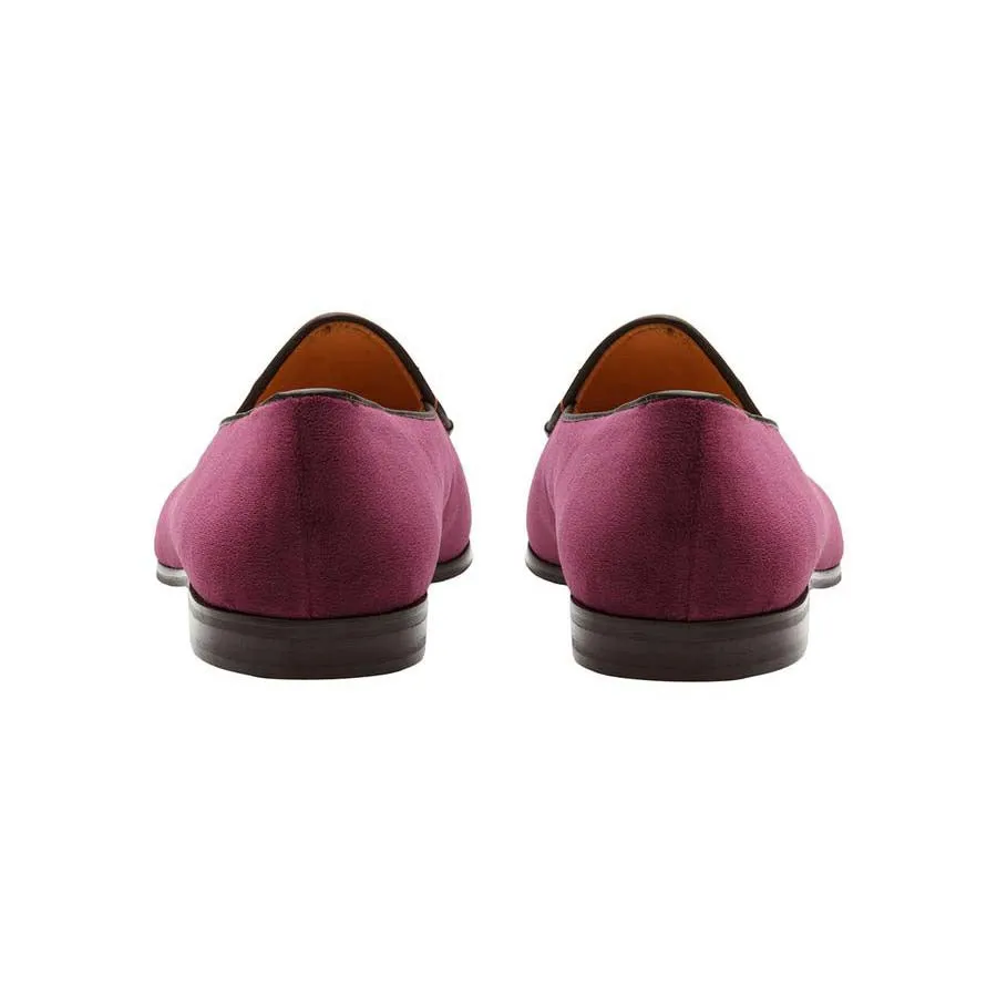 Purple Velvet Belian Bowtie Loafers