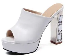 Rhinestone Sexy High Heel Platform Summer Sandals