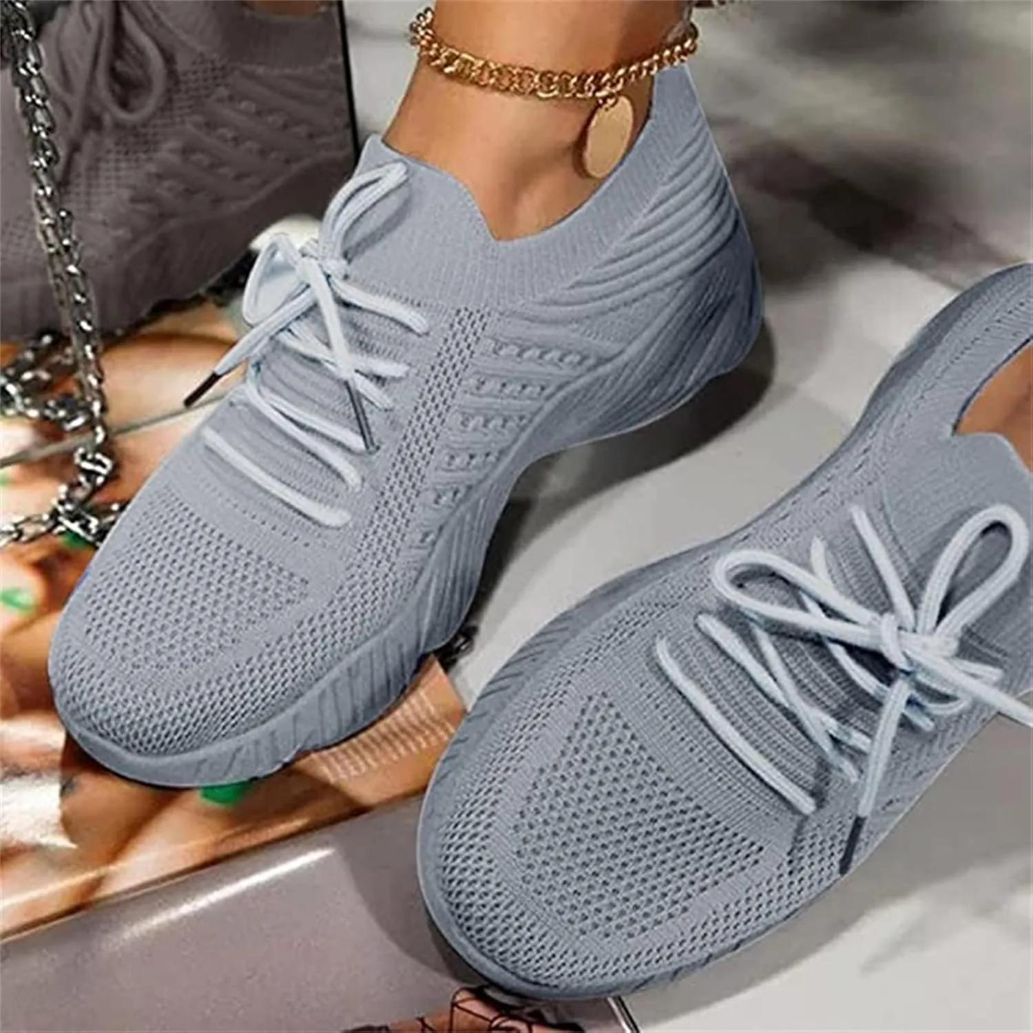 Sneakers For Women Trendy 2025 Walking Shoes Lightweight Running Jogging Sneakers Casual Slip On Gym Tennis Shoes