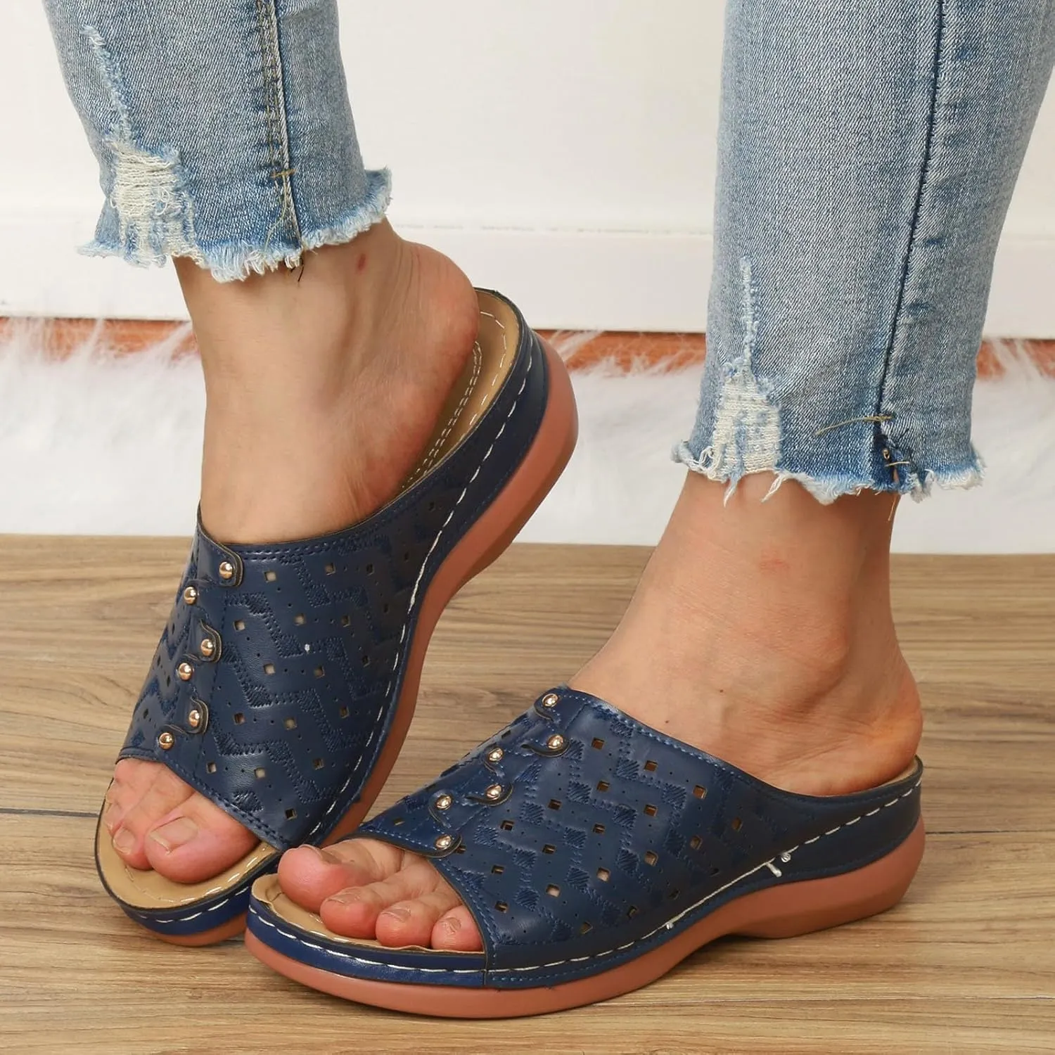 Women's Fashion Slippers Recovery Supportive Athletic Sandals Versatile Sandals Women's Versatile Slides Sandals