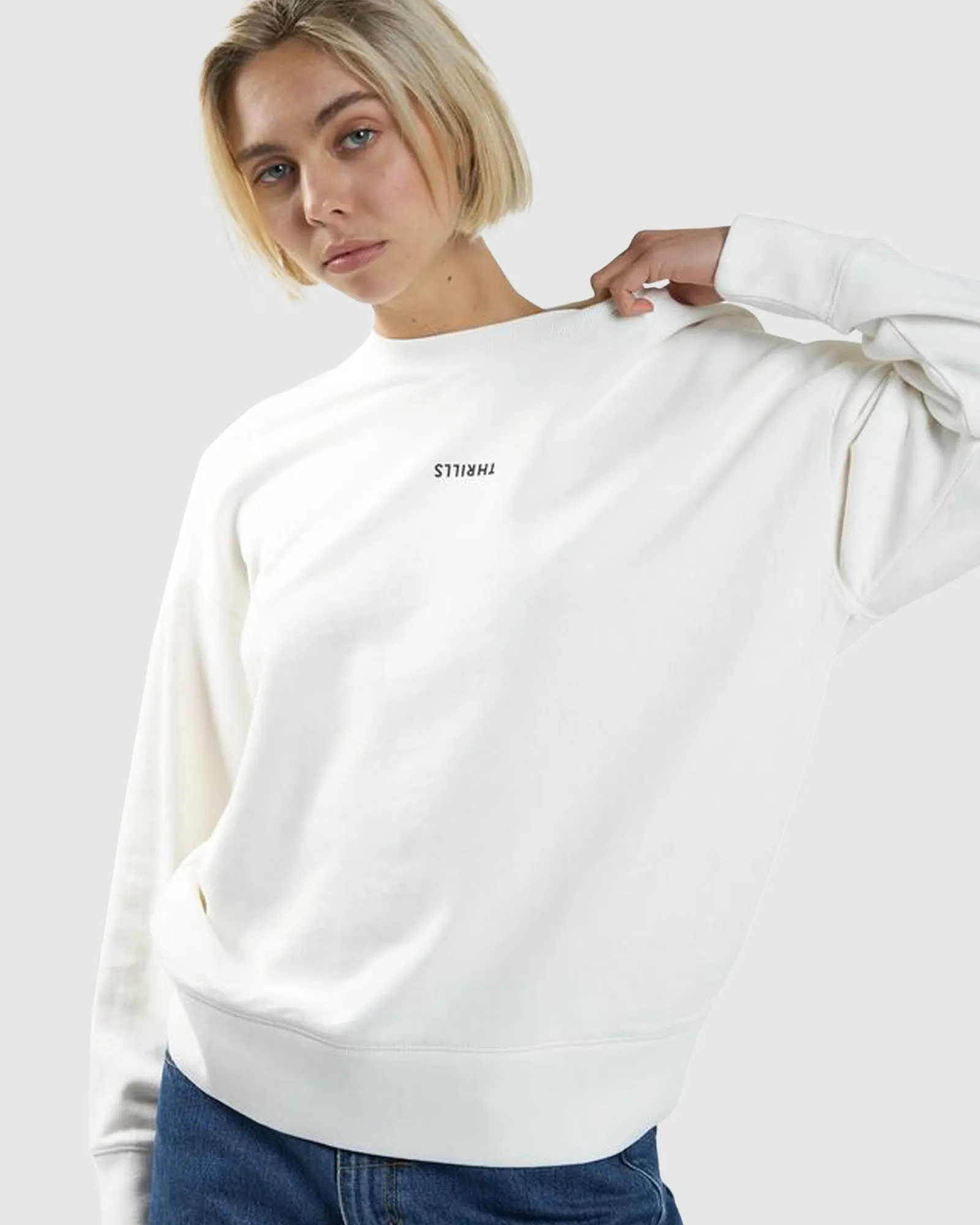 WOMENS MINIMAL THRILLS SLOUCH CREW