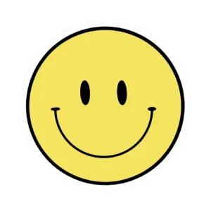 Yellow Smiley Face Sticker