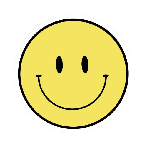 Yellow Smiley Face Sticker